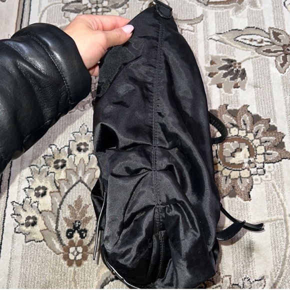 Botkier Black Nylon Shoulder Duffle Bag w/ Leather Detail - Picture 4 of 10